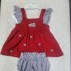 Baby girl Dress and bloomer set 6-9M